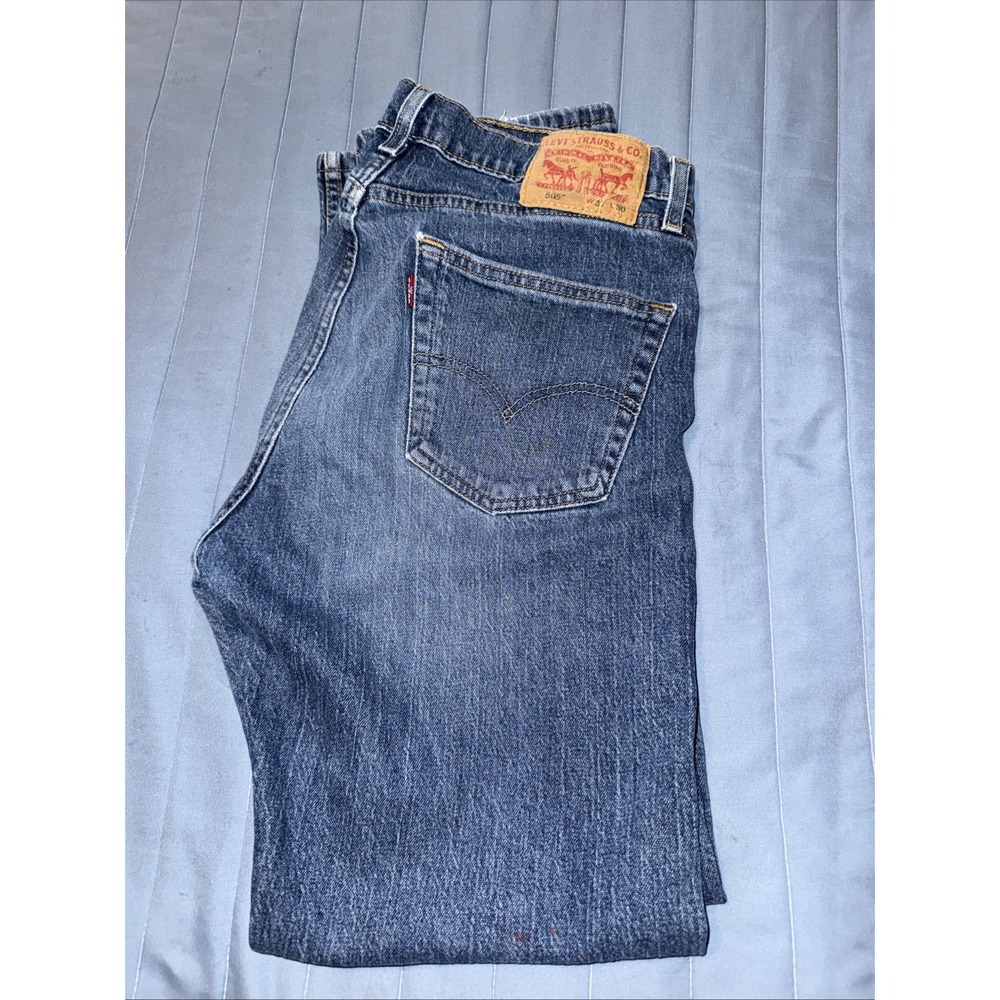 Levi's 32x30 505 Regular Fit Jeans Mens Blue Medium Wash Straight Leg Denim
